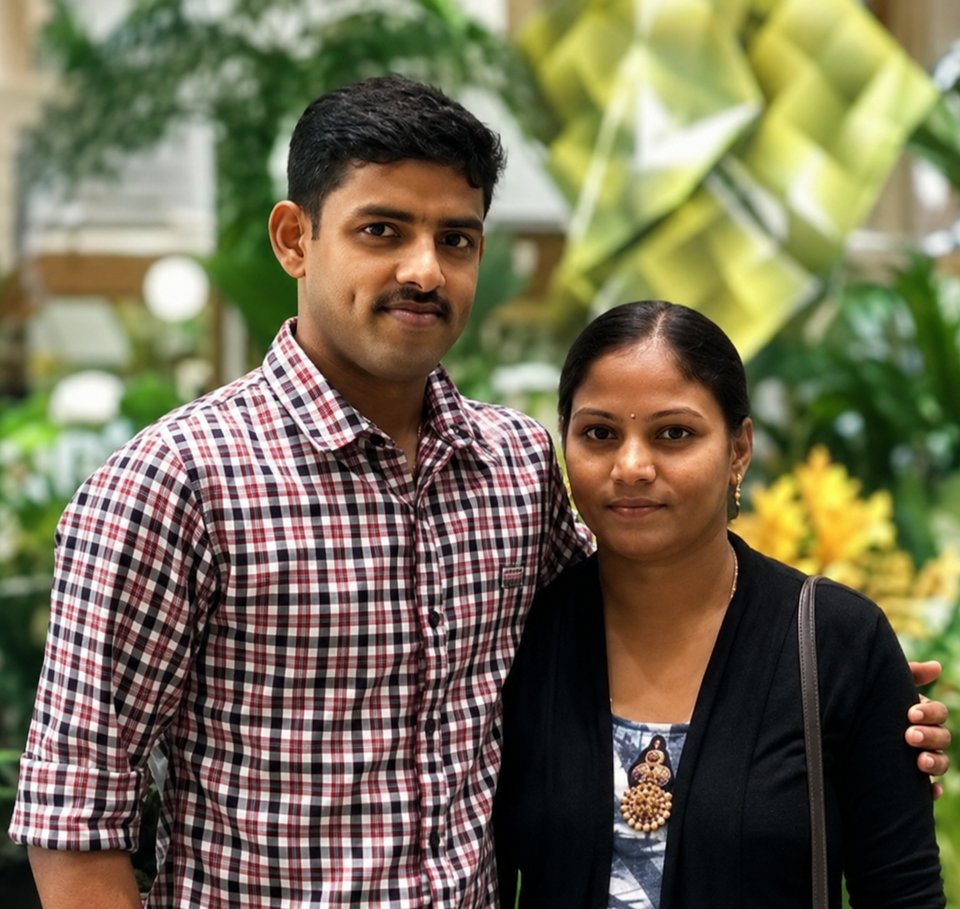 Mr. Bakkiyaraj and Mrs. Saranya Bakkiyaraj, directors of Bakkiya Tours & Travels