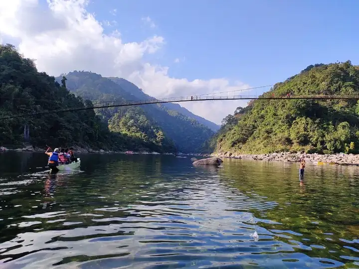 Dawki Bridge and Umngot River