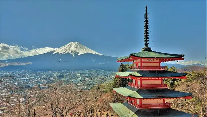 Chureito Pagoda and Mount Fuji