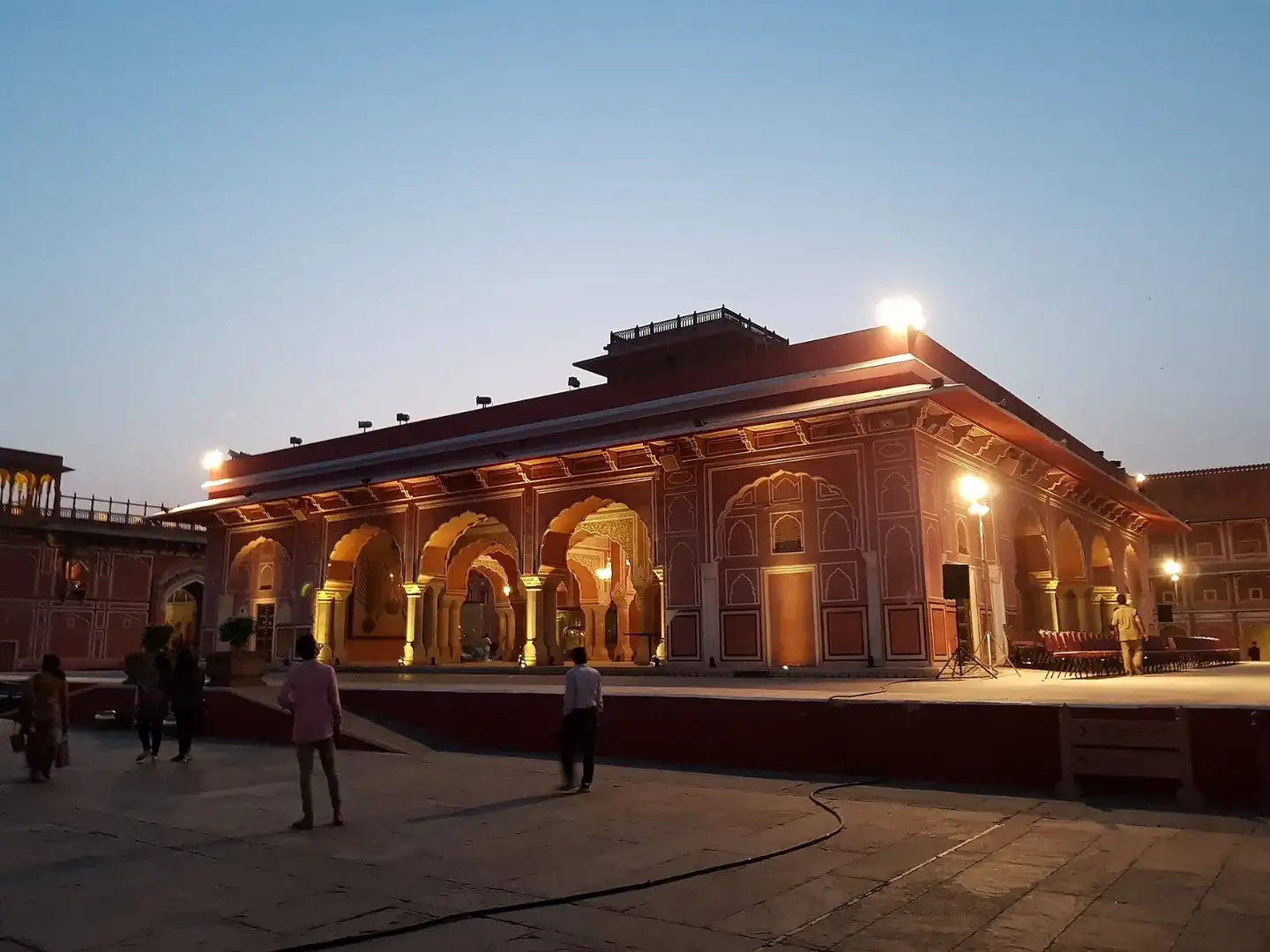 Lalgarh palace in Bikaner during sunset