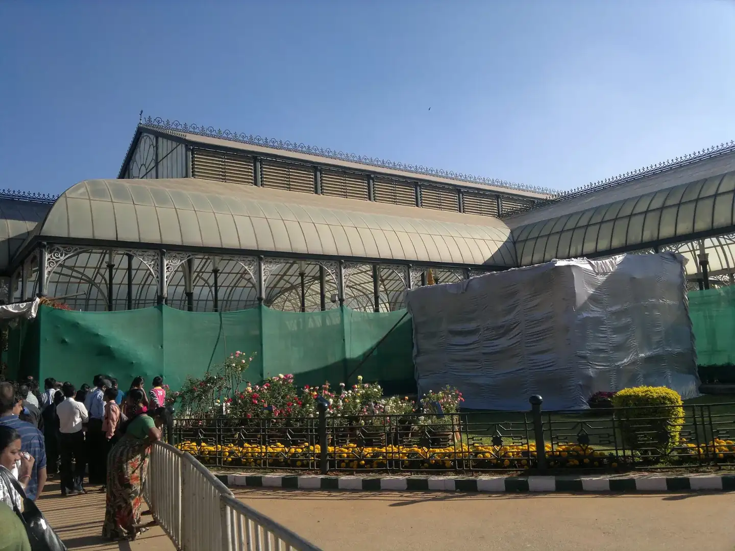 Lalbagh glass house during flower show Jan