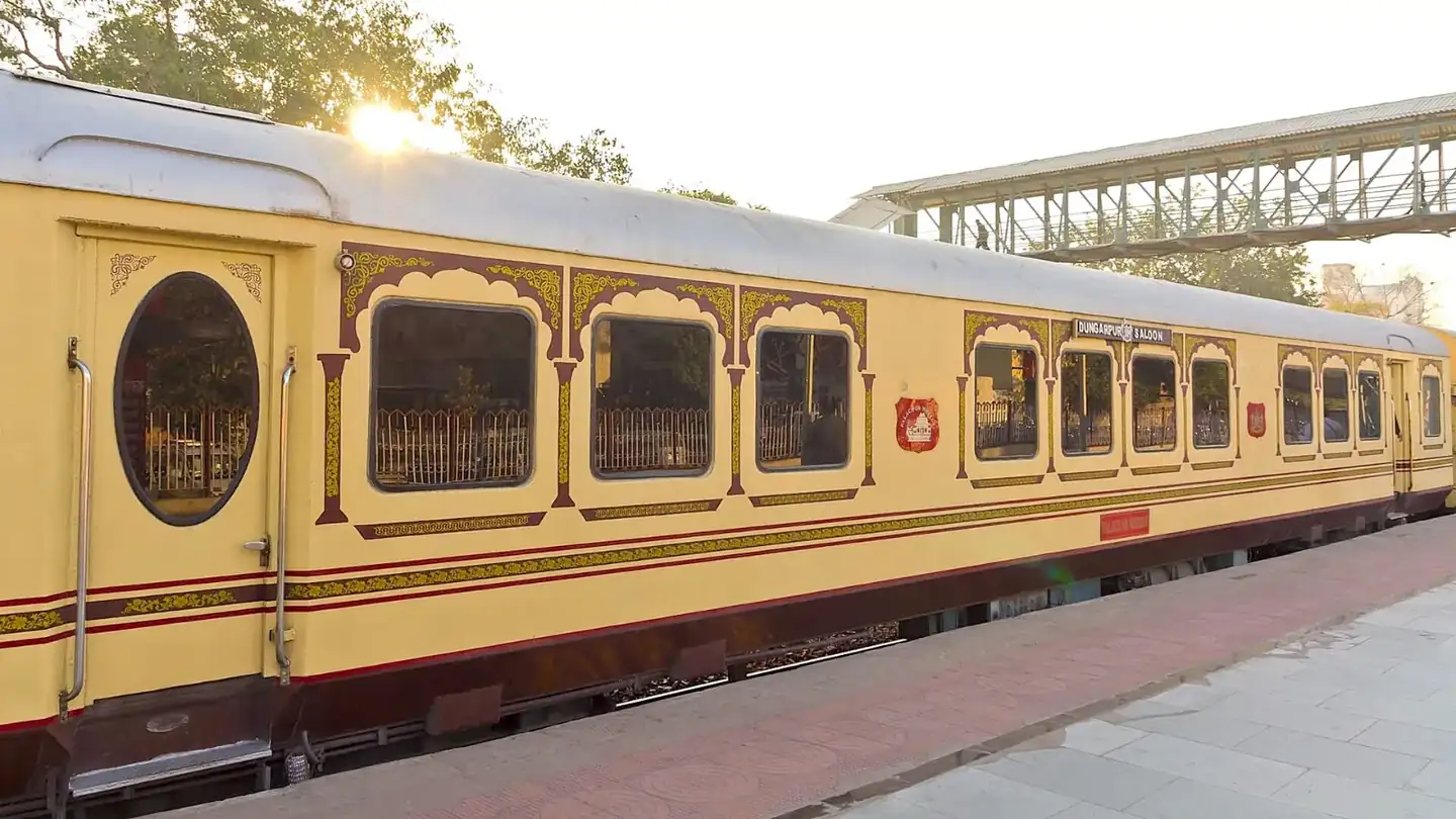 Palace on Wheels luxury train at Jaipur India