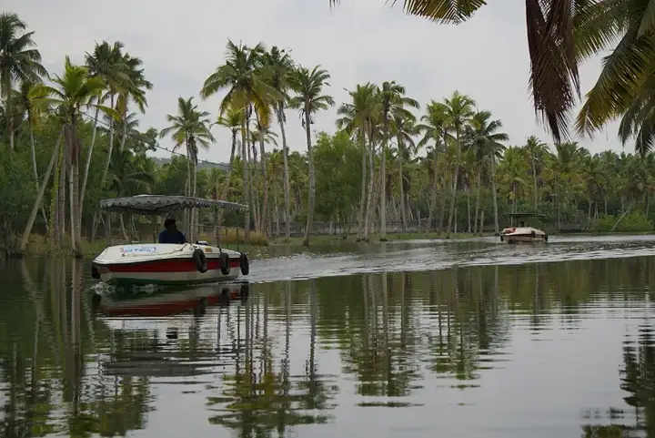 Boats at Poovar Island