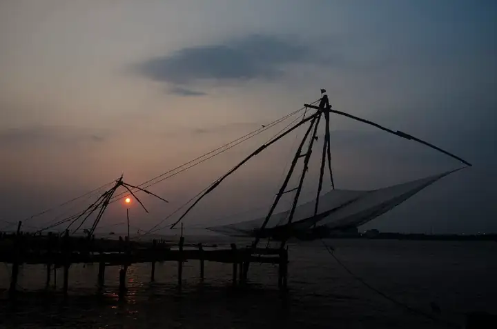 Sunset with Chinese Fishing Nets, Fort Kochi
