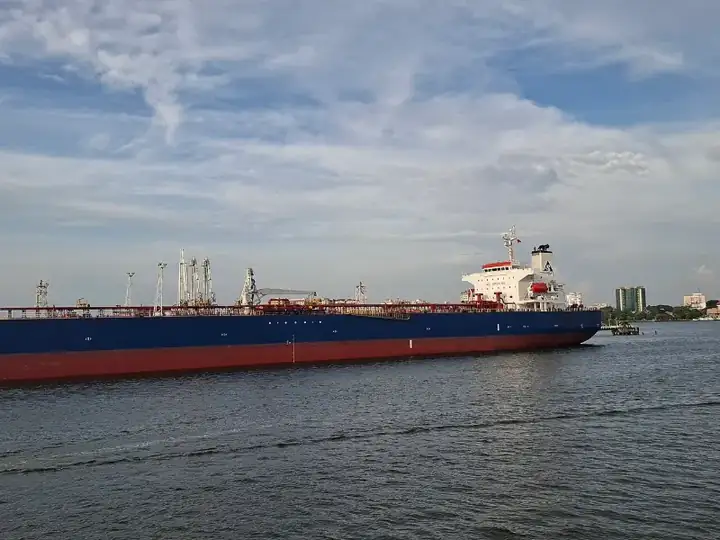 Ships near the Cochin Port, in Kerala