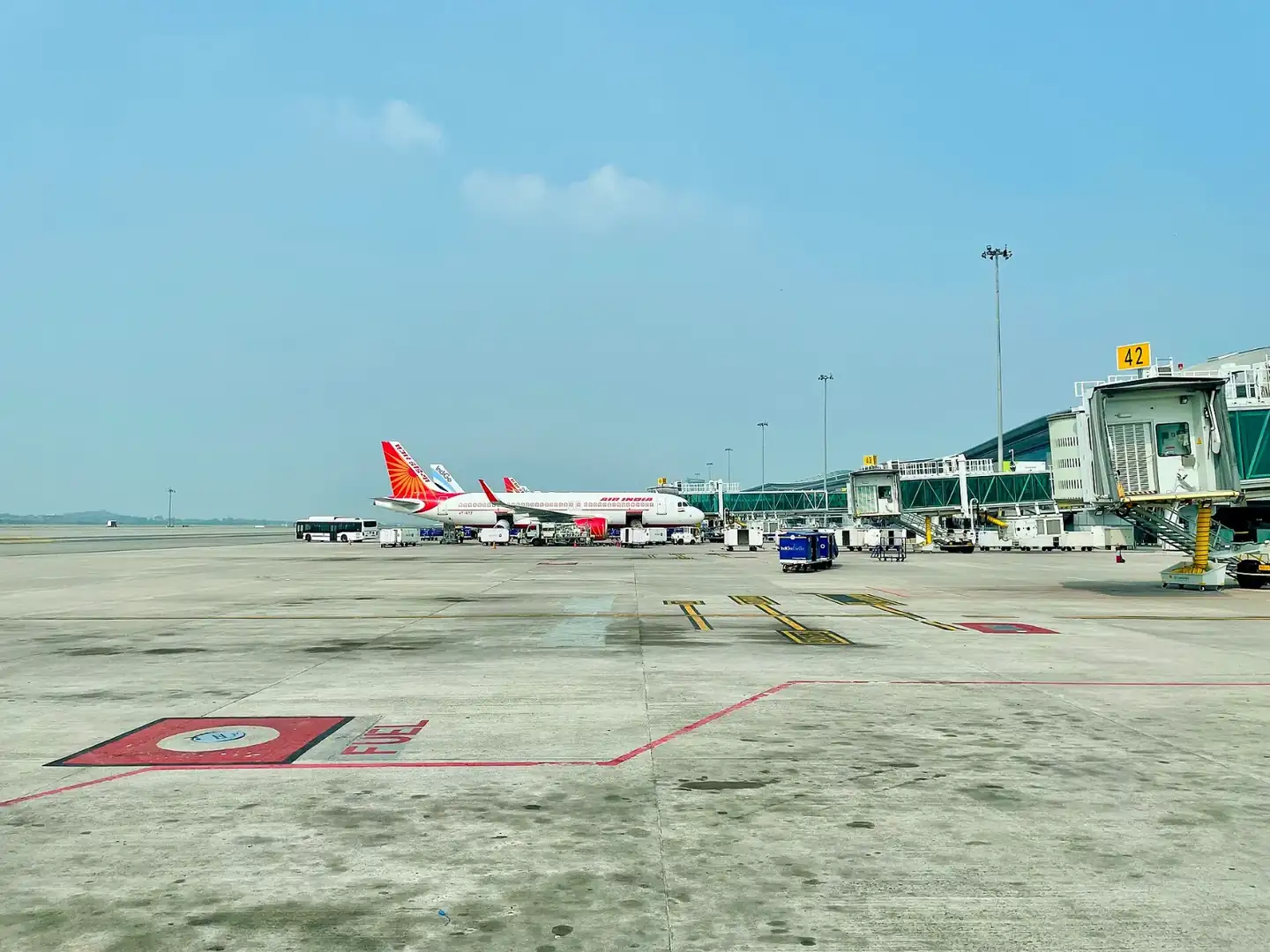 Air India aircraft at Rajiv Gandhi International Airport