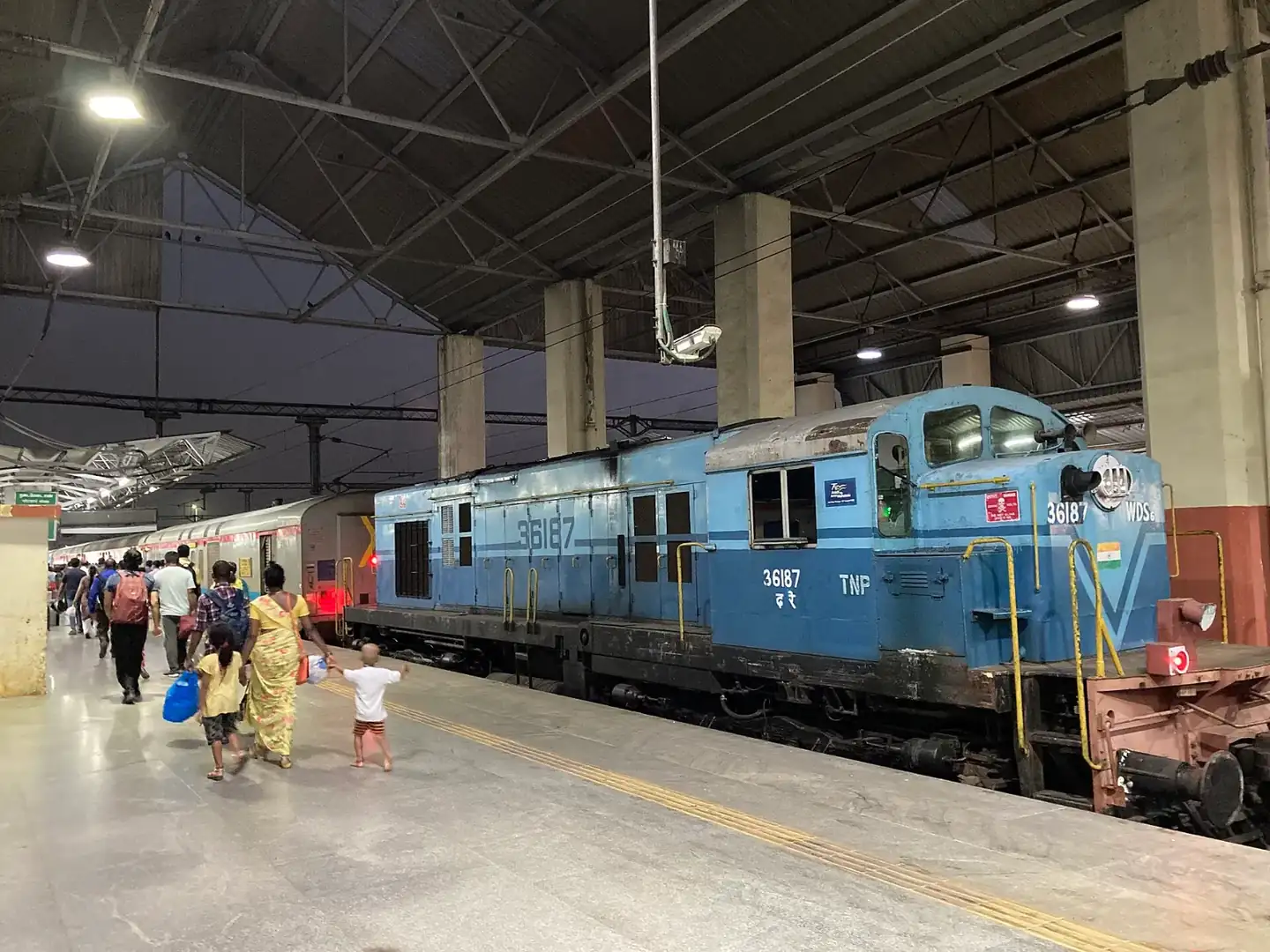 A Tondiarpet based locomotive at Chennai Central Station