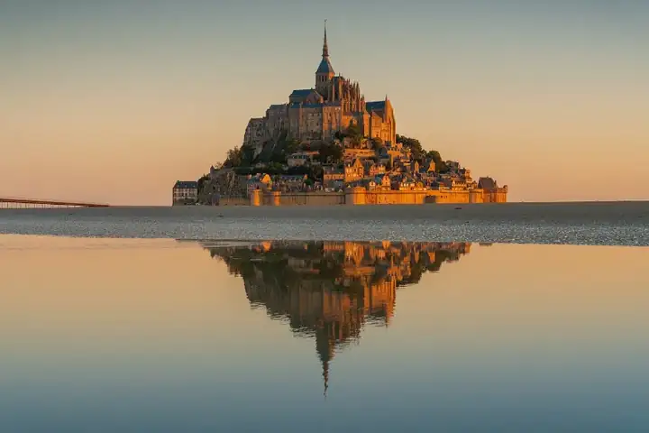 Mont St Michel at sunrise