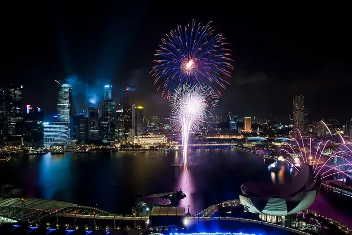 singapore national day parade fireworks