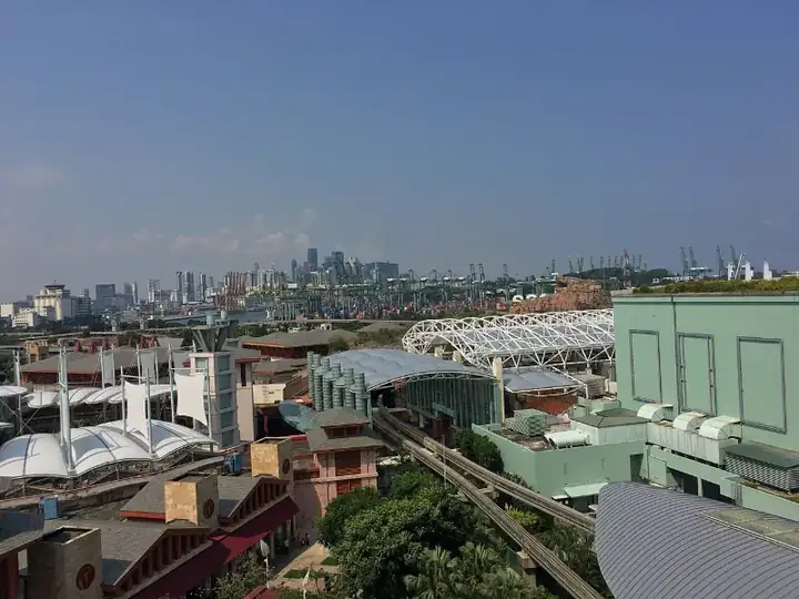 Port of Singapore behind Resorts World Station, Sentosa