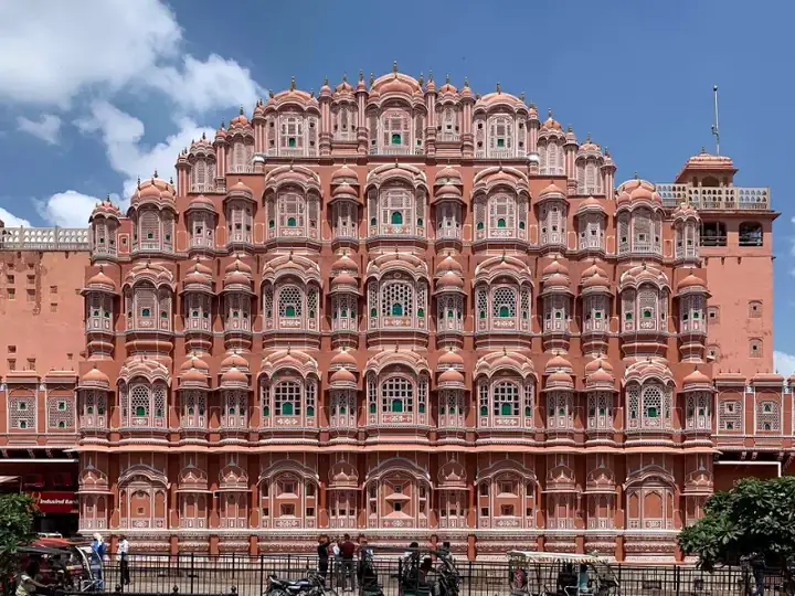 East facade Hawa Mahal Jaipur from ground level - img