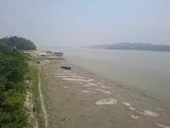 Brahmaputra River bed in Guwahati city