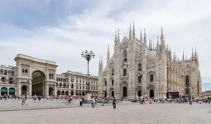 Milano, Duomo with Milan Cathedral and Galleria Vittorio Emanuele II