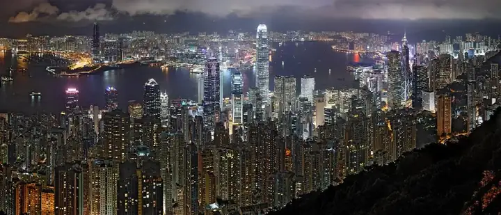 Hong Kong Night Skyline non HDR