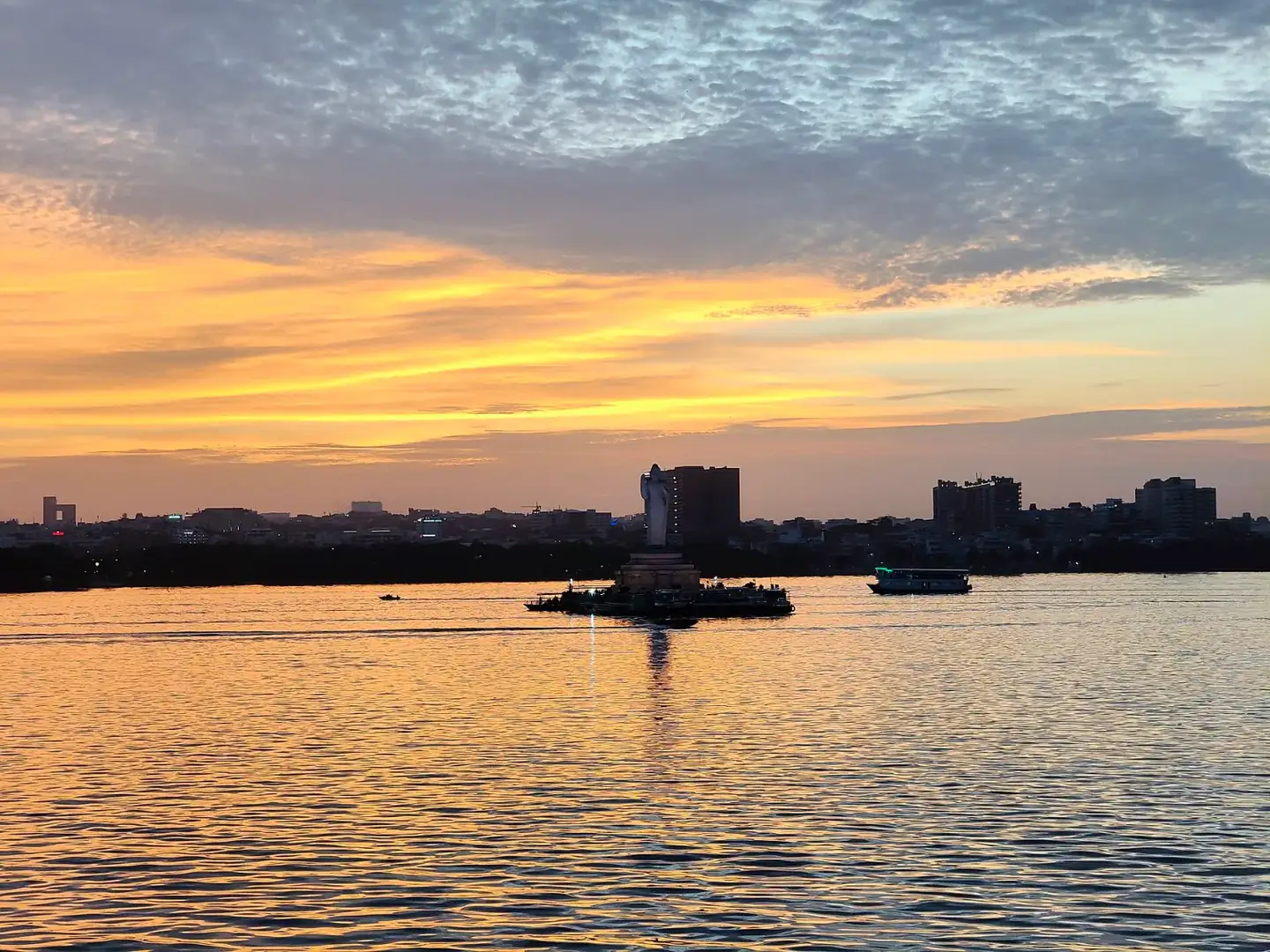 Budhha Statue at Hussain Sagar Lake Hyderabad