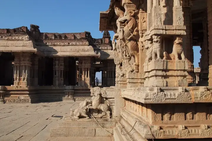 Hampi, India, Stone ornaments at Vijaya Vitthala Temple
