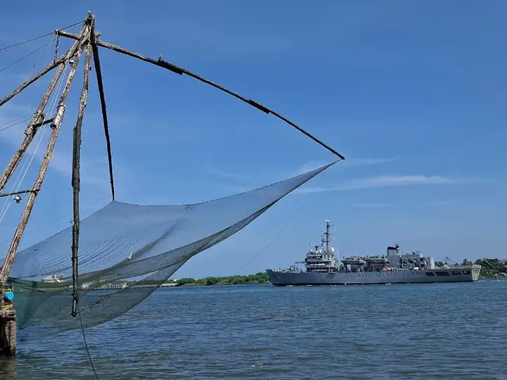 Chinese fishing nets at Ernakulam, Kochi in Kerala