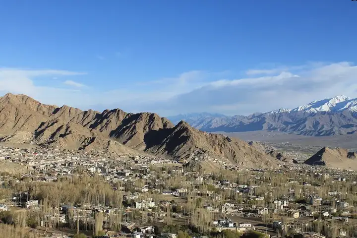Leh Village from Shanti Stupa