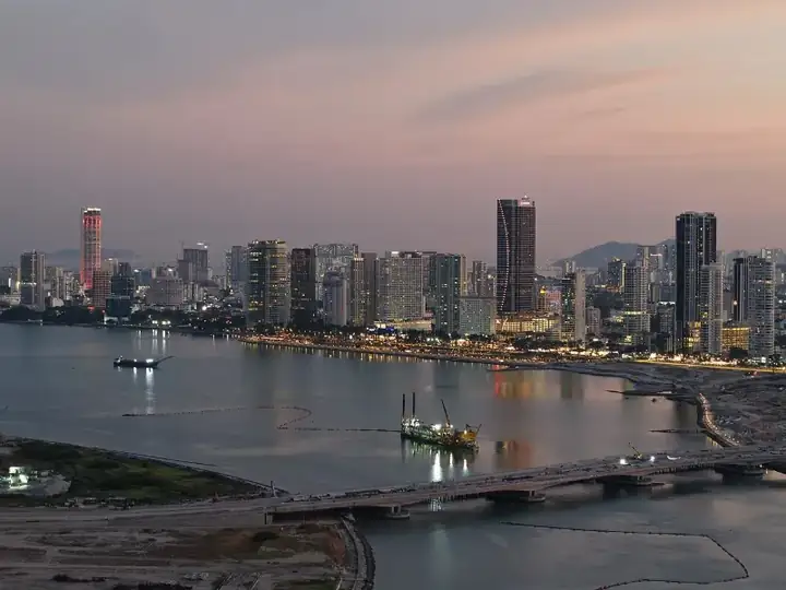Skyline of George Town, Penang at night January 02-01