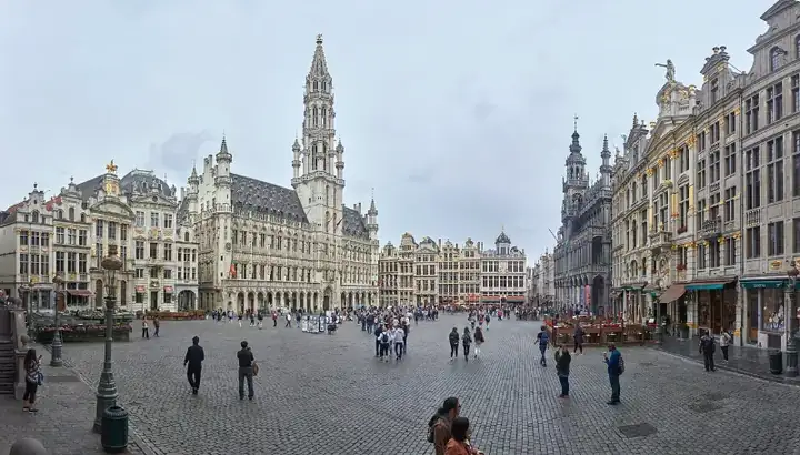 Grand Place, Brussels - panorama, June