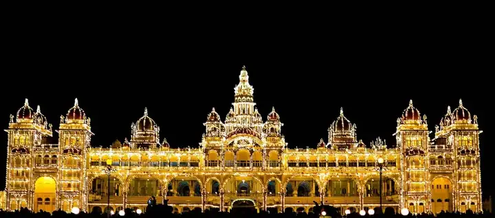 Mysore palace in lights