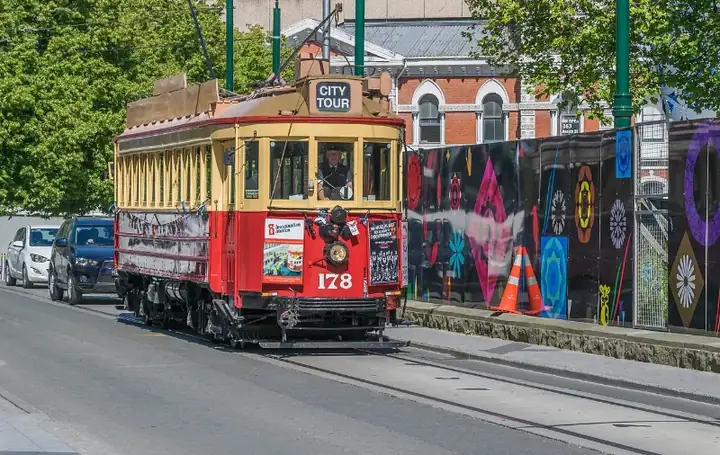 Christchurch Tram at Cathedral Square