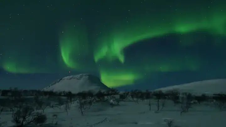 Aurora borealis over Saana fell