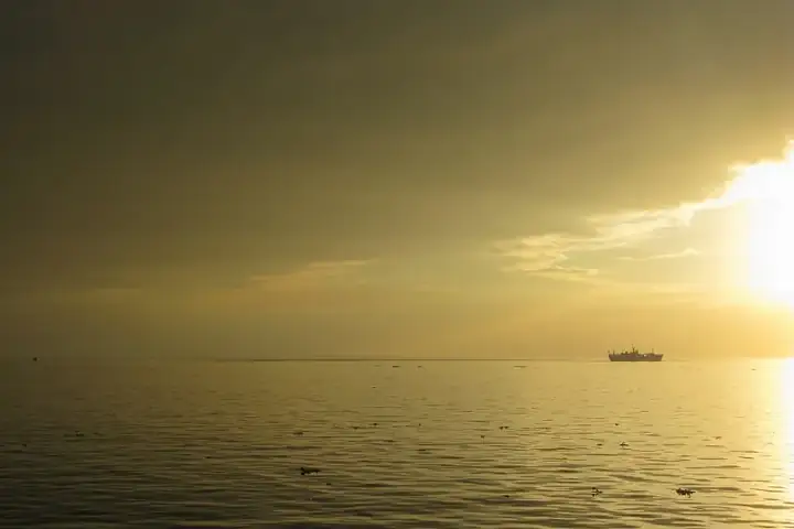 Dreamy sunset in Manila Bay, Manila, Philippines