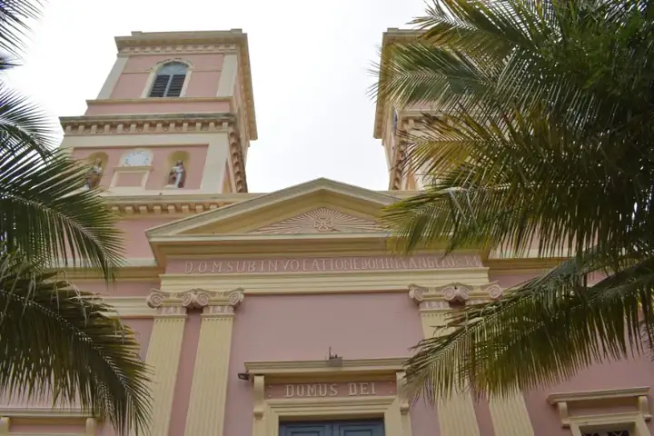 Our Lady of Angels Church, a Greco Roman structure at White town in Pondicherry