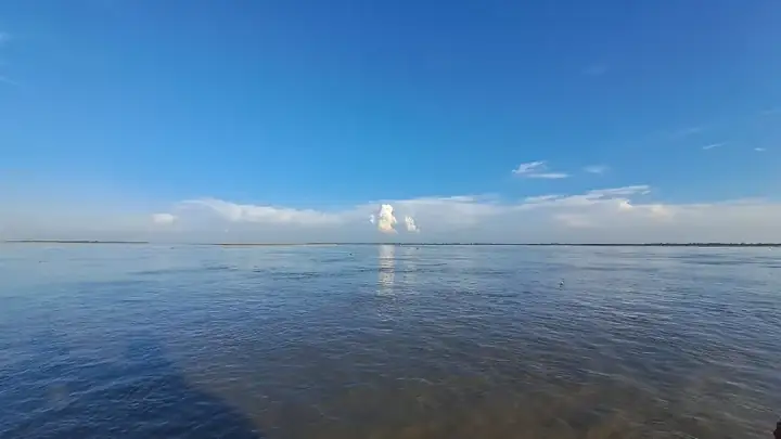 View of river Brahmaputra from a ferry