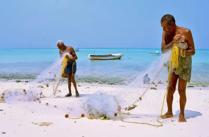 Fishermen at Kavarathi, Lakshadweep, India