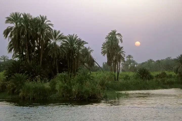 Sunset. Nile River