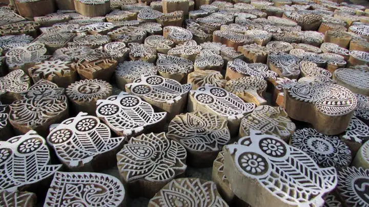 Blocks used for the block printing of clothes ,rajasthani print ,Jaipur