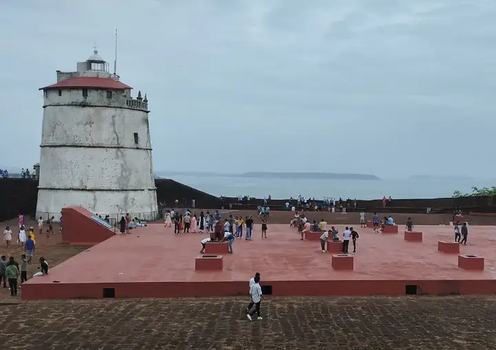 Aguada Fort, with a view of light house and Arabian Sea