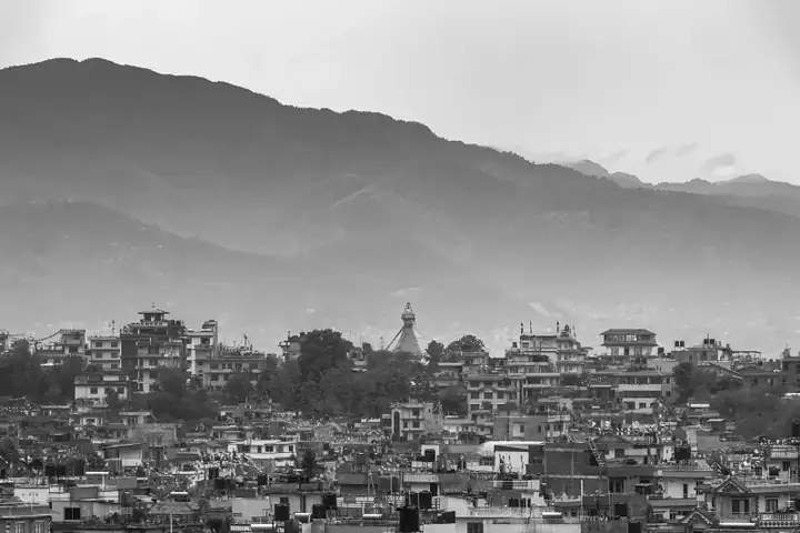 Boudhanath Stupa view from Kapan Height