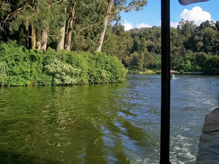 View of Pykara lake from a boat