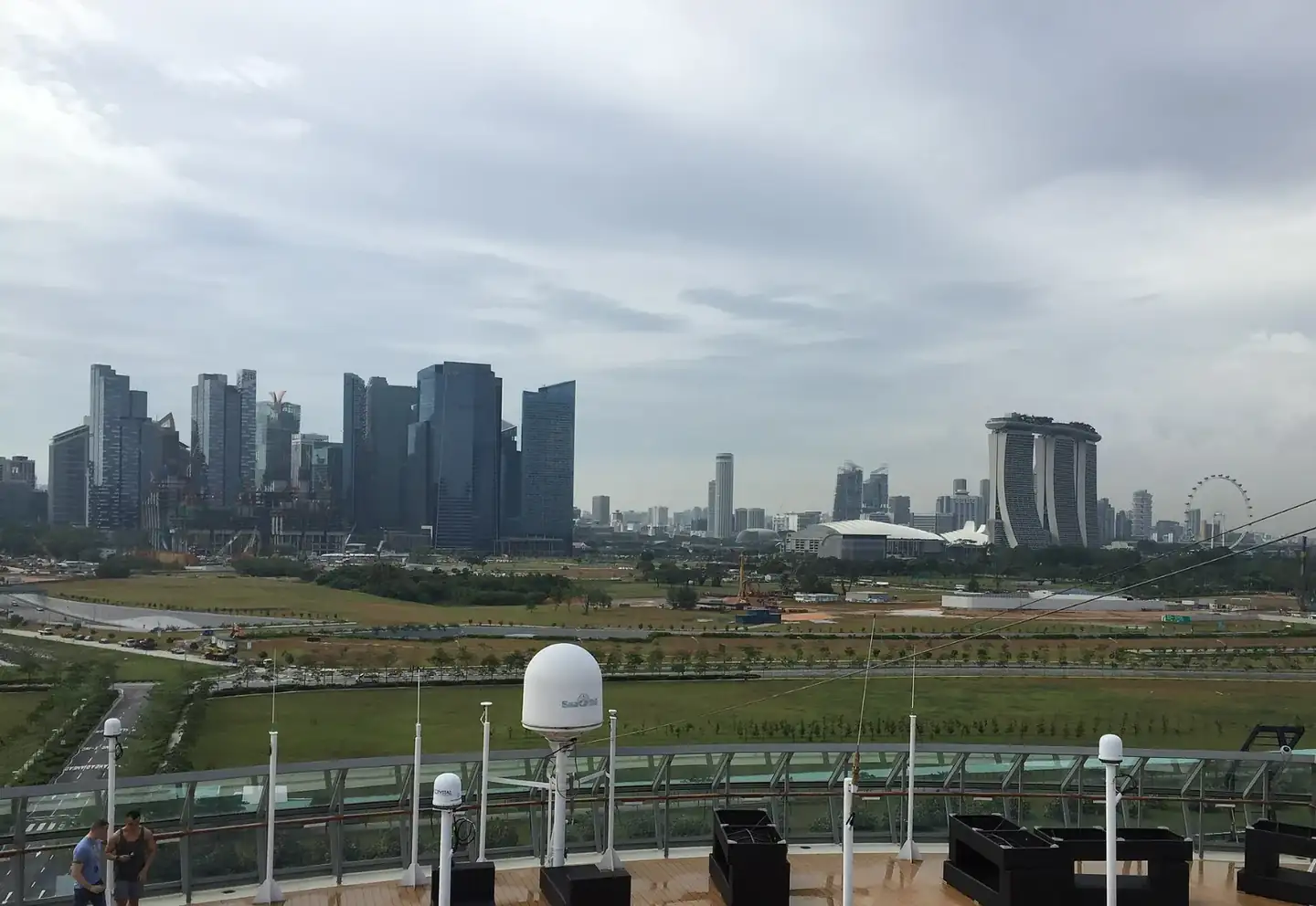 Singapore viewed from cruise ship in dock