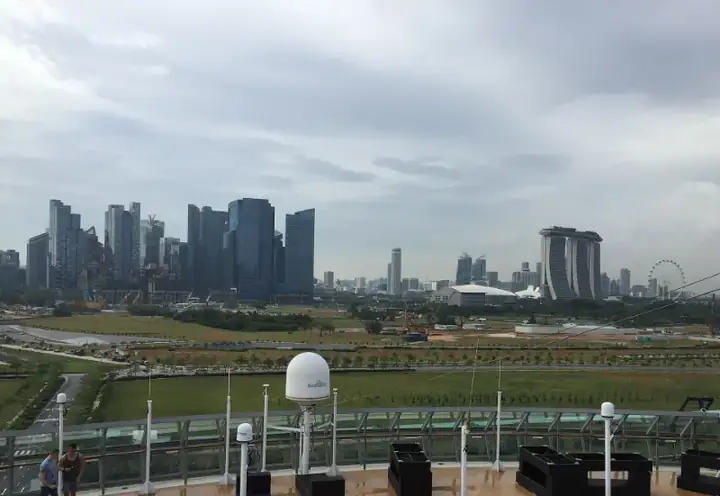 Singapore viewed from cruise ship in dock