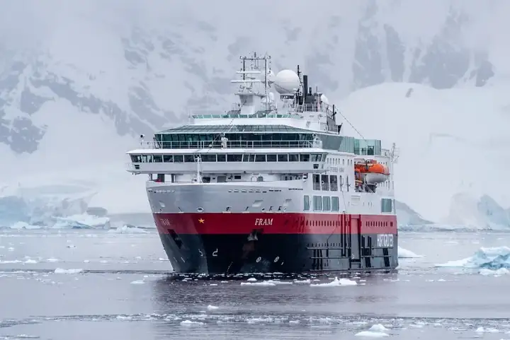 MS FRAM - IMO , at Brown Station, Antarctica