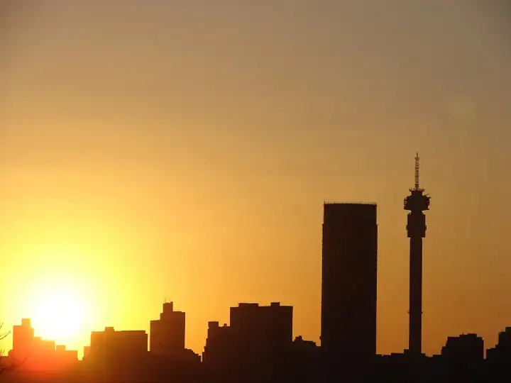 Johannesburg city skyline night