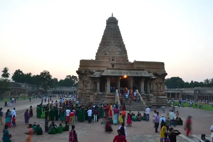Brihadeeswarar temple evening, Thanjavur, Tamilnadu