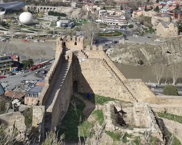 Wall of Narikala Fortress, Tbilisi