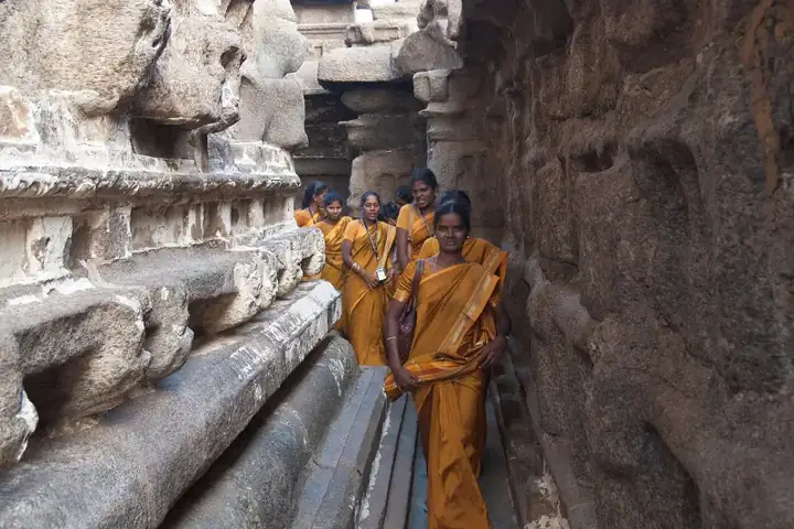 Mamallapuram, Mahabalipuram, Shore Temple, Interior, India
