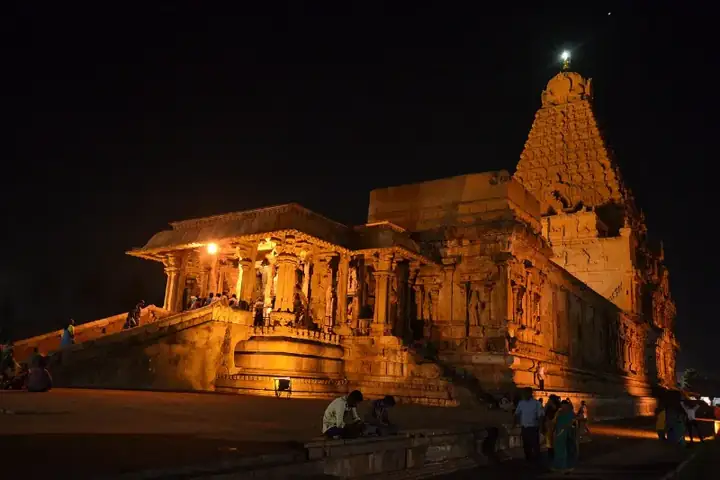 Brihadeeswarar temple late night, Thanjavur, Tamilnadu