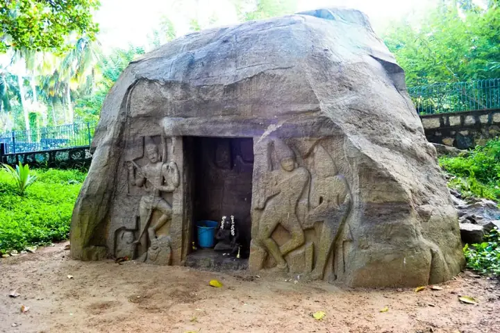 Rock cut cave - Vizhinjam, Kerala, India